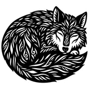 Zentangle Wolf DXF File – CNC Cutting Design | AWWOLF43