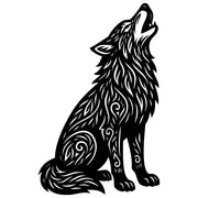 Zentangle Wolf DXF File – CNC Cutting Design | AWWOLF48