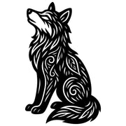 Zentangle Wolf DXF File – CNC Cutting Design | AWWOLF50