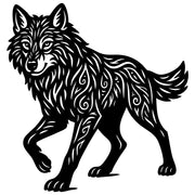 Zentangle Wolf DXF File – CNC Cutting Design | AWWOLF52