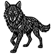 Zentangle Wolf DXF File – CNC Cutting Design | AWWOLF57