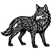 Zentangle Wolf DXF File – CNC Cutting Design | AWWOLF62