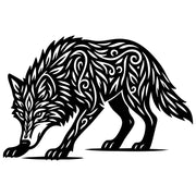 Zentangle Wolf DXF File – CNC Cutting Design | AWWOLF66