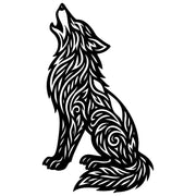 Zentangle Wolf DXF File – CNC Cutting Design | AWWOLF73