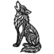 Zentangle Wolf DXF File – CNC Cutting Design | AWWOLF74