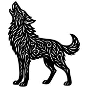 Zentangle Wolf DXF File – CNC Cutting Design | AWWOLF79