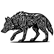Zentangle Wolf DXF File – CNC Cutting Design | AWWOLF86