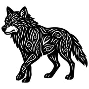 Zentangle Wolf DXF File – CNC Cutting Design | AWWOLF96