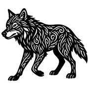 Zentangle Wolf DXF File – CNC Cutting Design | AWWOLF97