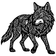 Zentangle Wolf DXF File – CNC Cutting Design | AWWOLF98