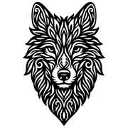 Zentangle Wolf Head DXF File – CNC Cutting Design | AWWOLF10