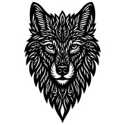 Zentangle Wolf Head DXF File – CNC Cutting Design | AWWOLF11