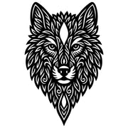 Zentangle Wolf Head DXF File – CNC Cutting Design | AWWOLF149