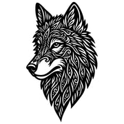 Zentangle Wolf Head DXF File – CNC Cutting Design | AWWOLF152