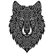 Zentangle Wolf Head DXF File – CNC Cutting Design | AWWOLF16