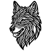 Zentangle Wolf Head DXF File – CNC Cutting Design | AWWOLF19