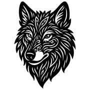 Zentangle Wolf Head DXF File – CNC Cutting Design | AWWOLF20