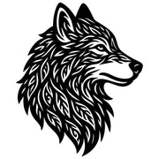 Zentangle Wolf Head DXF File – CNC Cutting Design | AWWOLF24