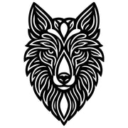 Zentangle Wolf Head DXF File – CNC Cutting Design | AWWOLF241