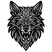 Zentangle Wolf Head DXF File – CNC Cutting Design | AWWOLF244