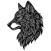 Zentangle Wolf Head DXF File – CNC Cutting Design | AWWOLF29