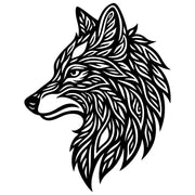 Zentangle Wolf Head DXF File – CNC Cutting Design | AWWOLF33