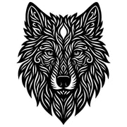 Zentangle Wolf Head DXF File – CNC Cutting Design | AWWOLF6